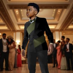 Fashion Contrast Color Children's Suit 2 Piece Double Breasted Outfit Formal Wedding Party Prom Boys Suits (Blazer+Pants)