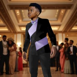 Fashion Contrast Color Children's Suit 2 Piece Double Breasted Outfit Formal Wedding Party Prom Boys Suits (Blazer+Pants)