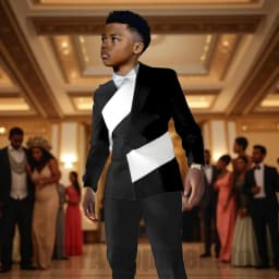 Fashion Contrast Color Children's Suit 2 Piece Double Breasted Outfit Formal Wedding Party Prom Boys Suits (Blazer+Pants)