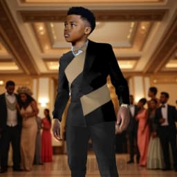 Fashion Contrast Color Children's Suit 2 Piece Double Breasted Outfit Formal Wedding Party Prom Boys Suits (Blazer+Pants)