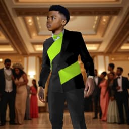 Fashion Contrast Color Children's Suit 2 Piece Double Breasted Outfit Formal Wedding Party Prom Boys Suits (Blazer+Pants)