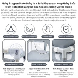 2026 Premium XL Baby Playpen, All-in-One Toddler Activity Center with Soft Impact Padding & Integrated Ball Pit, Indoor & Outdoor Use for Kids Ages 0-5