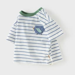 Dave Bella Boys Striped T-shirt Summer Short Sleeve Pullover Pure Cotton Bottoming Top Cool Casual Children Clothes DB2261630