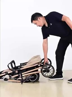 OWJHE 3 In 1 luxury stroller for baby, new, Portable, Travelling, foldable, aluminum frame, newborn shock absorber baby stroller