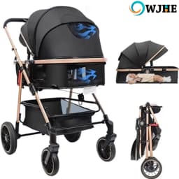 OWJHE 3 In 1 luxury stroller for baby, new, Portable, Travelling, foldable, aluminum frame, newborn shock absorber baby stroller