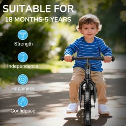 Adjustable Toddler Balance Bike For Children Aged 18 Months To 5 Years Indoor And Outdoor Anti-Slip Grip Snap Design Foot Pedal