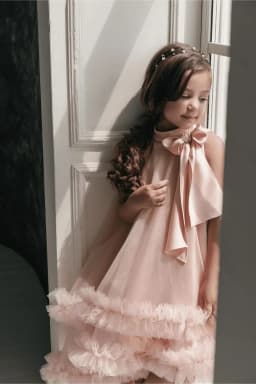 Teen Girl Clothes New Children Birthday Dress Fashion Banquet Party Gown Dresses Outfit French Sleeveless Halter Costume Kids