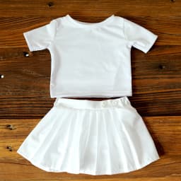 Newborn Photography Props Baby White Tennis Ruffle Dress Top Skirt Set Infant Photo Shoot Outfit Sports Theme Princess Clothes