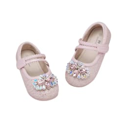 Dave Bella Children Autumn Leather Shoes Girls Princess Shoes Sparkling Crystal Kids Shoes Gentle Sweet Party Casual DB3262535