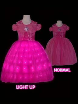 2026 Evening Party Girls Led Lights Elsa Anna Kids Princess Dress Cosplay Halloween Luminous Prom Gowns