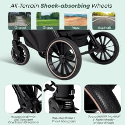 2-in-1 Lightweight Baby Safety Stroller Two-Way Newborn Seat Multifunctional Pushchair EU Stock Easy Folding Baby Stroller