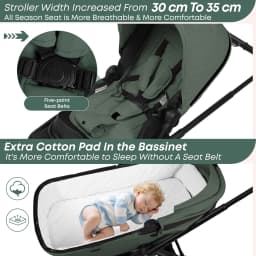 2-in-1 Lightweight Baby Safety Stroller Two-Way Newborn Seat Multifunctional Pushchair EU Stock Easy Folding Baby Stroller