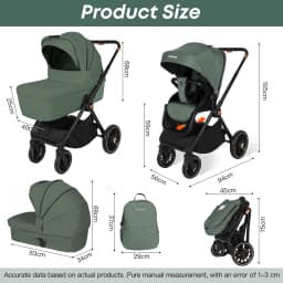 2-in-1 Lightweight Baby Safety Stroller Two-Way Newborn Seat Multifunctional Pushchair EU Stock Easy Folding Baby Stroller