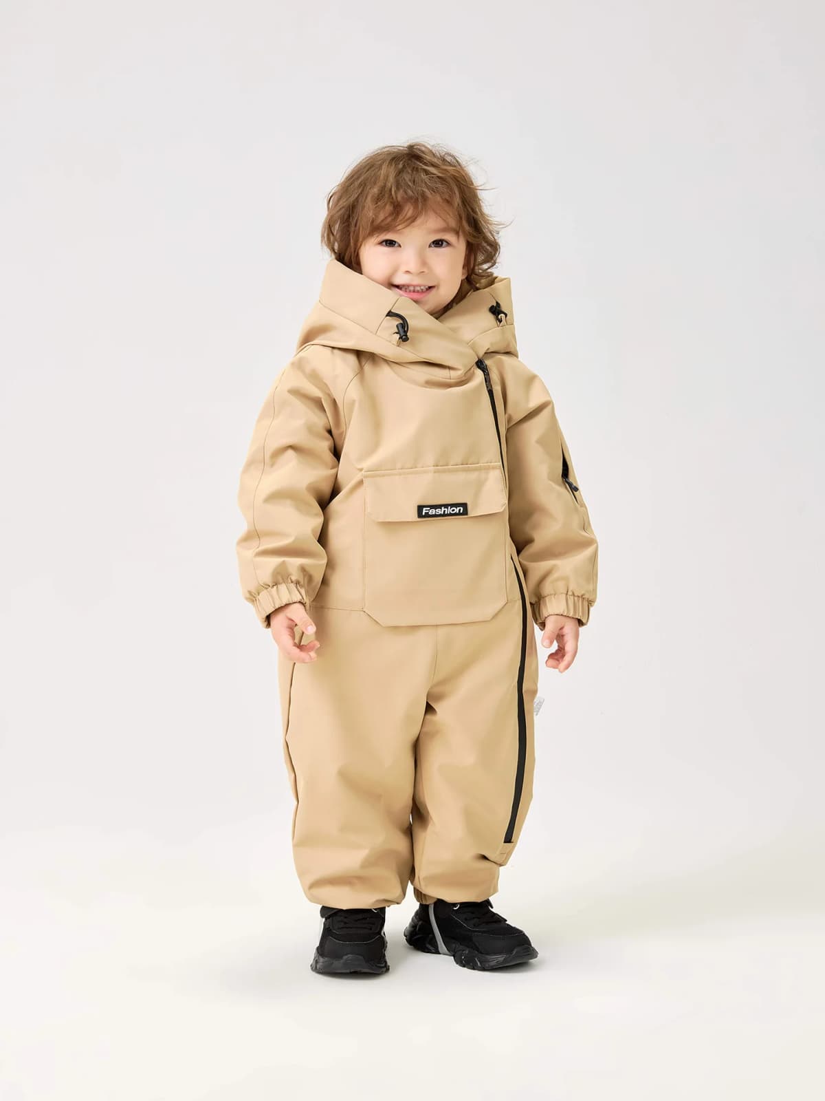2026 Winter Baby Clothes Warm Fur Lining Boys Snowsuit Windy Proof Baby Ski Rompers Kids Girls Jumpsuits 2-5Y