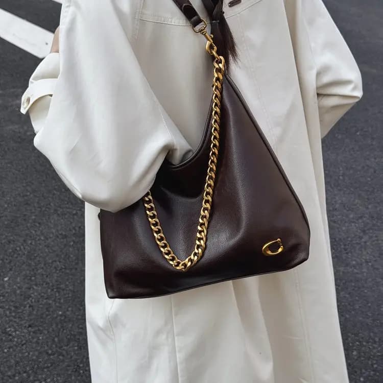 Luxury Brand Trendy Diaper Bag Stylish Leather Crossbody Handbag For Women Elegant Messenger Purse Minimalist Chic