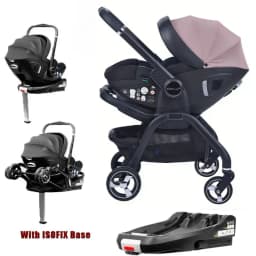 4-in-1 Baby Stroller with ISOFIX Base, Shipped From The EU, Includes Child Car Seat, Luxury Portable and Lightweight Newborn Stroller.