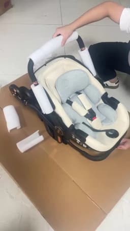 4-in-1 Baby Stroller with ISOFIX Base, Shipped From The EU, Includes Child Car Seat, Luxury Portable and Lightweight Newborn Stroller.