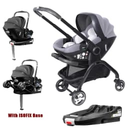 4-in-1 Baby Stroller with ISOFIX Base, Shipped From The EU, Includes Child Car Seat, Luxury Portable and Lightweight Newborn Stroller.