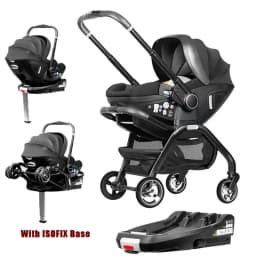 4-in-1 Baby Stroller with ISOFIX Base, Shipped From The EU, Includes Child Car Seat, Luxury Portable and Lightweight Newborn Stroller.