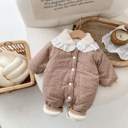 2026 Winter Plush Thicken Baby Romper Toddler Girls Boys Jumpsuit One-Pieces Bodysuits Baby Padded Thickened Crawling Suit