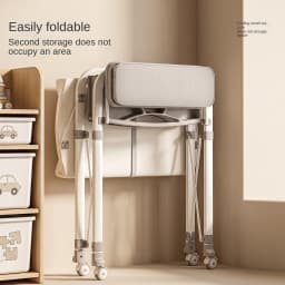 3-in-1 Baby Changing Table with Temperature-Sensing Bath Tub, Foldable, Storage Basket, Reinforced Weight Capacity, with Wheels