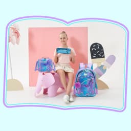 Backpack for Girls School Backpack with Lunch Box for Elementary Student Teen Girls Cute School Bag Kids Book