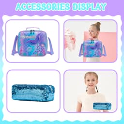 Backpack for Girls School Backpack with Lunch Box for Elementary Student Teen Girls Cute School Bag Kids Book