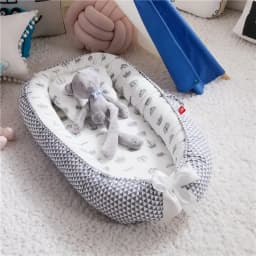 85x50cm Cotton Portable Travel Baby Nest Bed Pillow Bumper Bassinet Safe Sleep Accessory For Newborn Toddler Daily Indoor Use