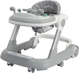 2 in 1 Baby Walker, Toddler Baby Push Walker with Removable Feeding Tray and Music Tray(Without Battery), Activity Walker