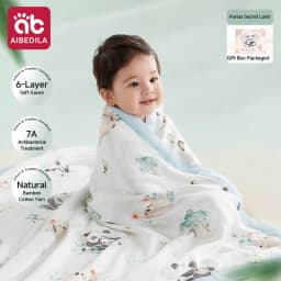 AIBEDILA Bamboo Cotton Baby Swaddle Blanket Thin Summer Gauze Bath Towel Lightweight Newborn Cover Blanket for Kids