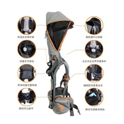 Shoulder Carrier Baby with Metal Internal with Raincover for Baby Backpack Carrier Hiking 6Month - 5Year Ergonomic Baby Carrier
