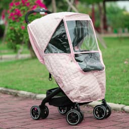 Wind Shield Rain Cover Universal 2 in1 Rain Coat for Baby Stroller Waterproof Winter Warm Cotton Hood Stroller Accessories