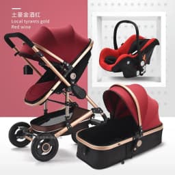 3in1 Baby Stroller High Landscape Baby Pram Portable Baby Pushchair Multifunctional Newborn Carriage Double Faced 739 Model
