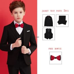 Boys Black 007 Wedding Suit Kids Formal Blazer Clothing Set Gentleman Children Day Graduation Chorus Performance Dress Costume