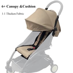 2pcs/set Stroller Cover Sunshade Hood& Cushion Pad1:1Fabric 145° Canopy Seat Liner Replacement Kit YOYO Stroller Accessories