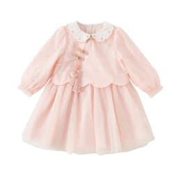 Dave Bella Princess Floral Dress for Girls Baby Children 2024 New Autumn Sweet Gentle Fashion Casual Party Outdoor DB3241829