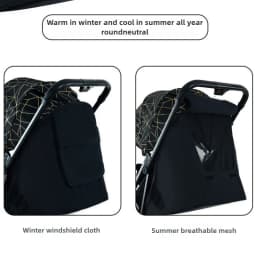 Twin Baby Stroller High View Detachable Stroller Foldable and Lightweight Stroller with Sitting and Lying Function