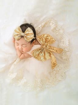 2pcs Newborn Photography Clothing Set Baby Girls' Princess Embroidered Mesh Dress Bowknot Lace Princess Skirt For Photo Shoot