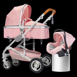 3 in 1 baby stroller Luxury High Landscape baby pram portable baby pushchair multifunctional Newborn Carriage double faced