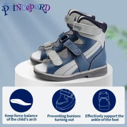 Ankle Support Children's Corrective Orthopedic Shoes Princepard Summer Girls Boys High-top Sandals with Arch and Ankle Support