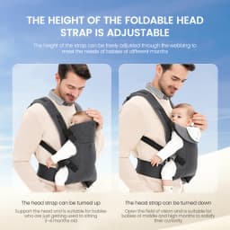 Baby Carrier for Newborns Baby Ergonomic for Toddlers Adjustable Hip Strap Shoulder Strap Front and Back Carry for 1-36 Months