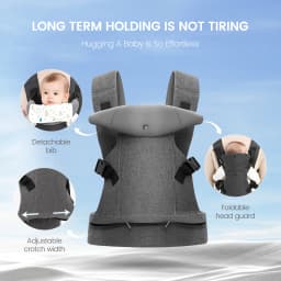 Baby Carrier for Newborns Baby Ergonomic for Toddlers Adjustable Hip Strap Shoulder Strap Front and Back Carry for 1-36 Months