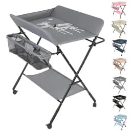 Newborn baby folding diaper Table with Storage basket-seven colors available