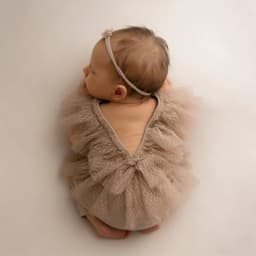 Newborn Photography Outfit Lace Tulle Romper Baby Girl Photo Shoot Props Soft Vintage Newborn Photo Costume 0-3 Months