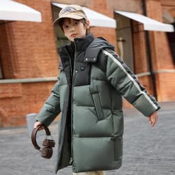 OLEKID 2025 Winter Children Girls Down Jacket Thick Warm Long Teenage Girl Down Jacket Coat 6-14 Years Kids Boy Parkas Outerwear