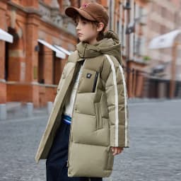 OLEKID 2025 Winter Children Girls Down Jacket Thick Warm Long Teenage Girl Down Jacket Coat 6-14 Years Kids Boy Parkas Outerwear
