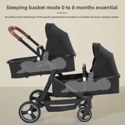 Twin Stroller with Car Seats. Can Be Taken on Board An Airplane. , Can Be Disassembled Into A Lightweight Baby Stroller