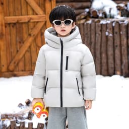 Children Boys Winter Duck Down Jackets Windproof Hooded Thick Warm Kids Boys Outerwear Coat Junior Boys Zipper Ski Coat Outfits