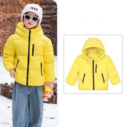 Children Boys Winter Duck Down Jackets Windproof Hooded Thick Warm Kids Boys Outerwear Coat Junior Boys Zipper Ski Coat Outfits