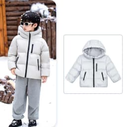 Children Boys Winter Duck Down Jackets Windproof Hooded Thick Warm Kids Boys Outerwear Coat Junior Boys Zipper Ski Coat Outfits
